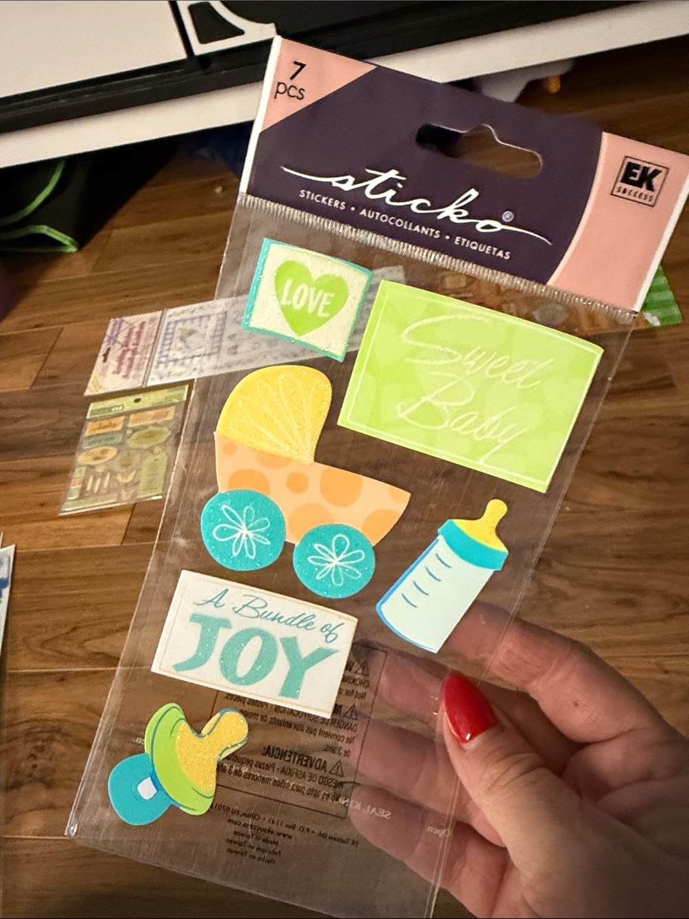 Y2K scrapbooking Baby & Kids Sticker Lot - Assorted Pastel and Bright Colors - Picture 11 of 16